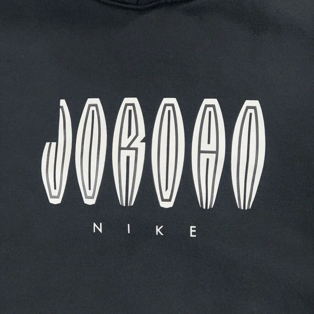 Jordan Adult Sweatshirt Mens XXL Black White Hoodie Center Graphic Pullover Mens